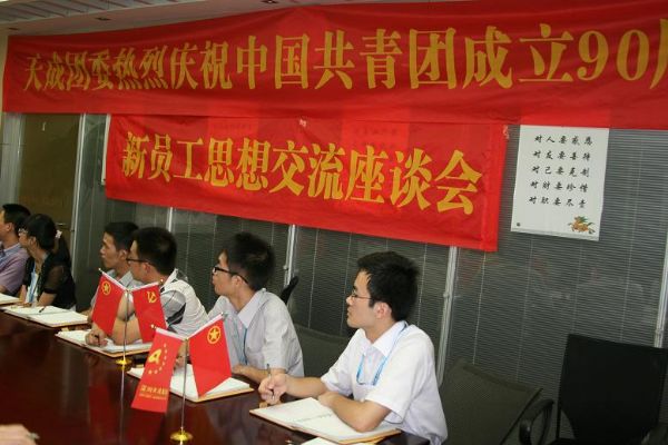 天成团委热烈庆祝中国共青团成立90周年