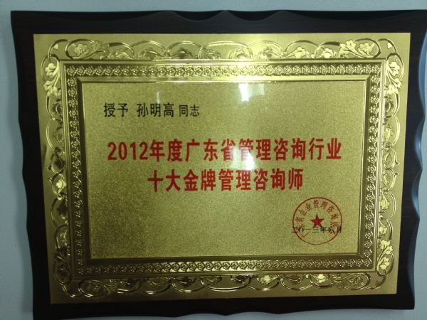 十大金牌管理咨询师