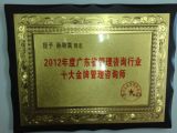 孙明高董事长获得2012年度广东省管理咨询行业十大金牌管理咨询师称号