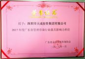 热烈祝贺深圳市天成投资集团被评为“2017年度管理咨询行业最具影响力单位”
